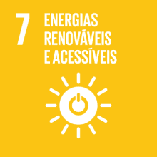 Logótipo do Objetivo de Desenvolvimento Sustentável 7 das Nações Unidas: energias renováveis e acessíveis.