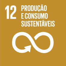 Logótipo do Objetivo de Desenvolvimento Sustentável 12 das Nações Unidas: produção e consumo sustentáveis.